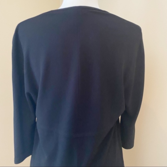 Lafayette 148 Knit 3/4 Sleeve Black Top - 10 - Picture 4 of 9